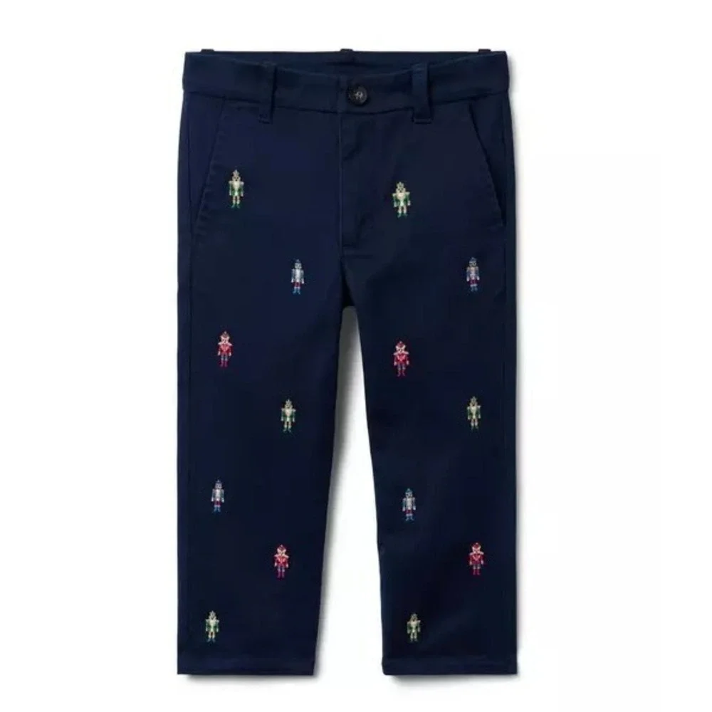Janie and Jack The Embroidered Nutcracker Dog Pant Size 7